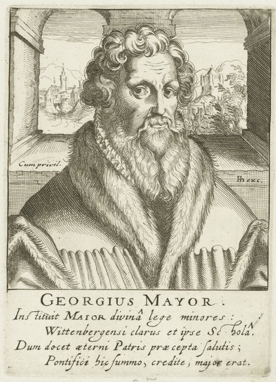 Portræt af Georgius Mayr af Simon Frisius