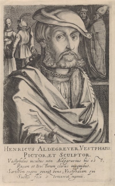 Portræt af Heinrich Aldegrever af Simon Frisius