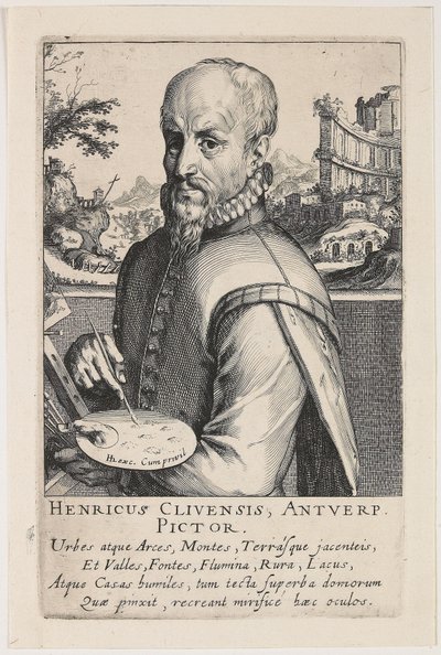 Portræt af Hendrik van Cleef af Simon Frisius