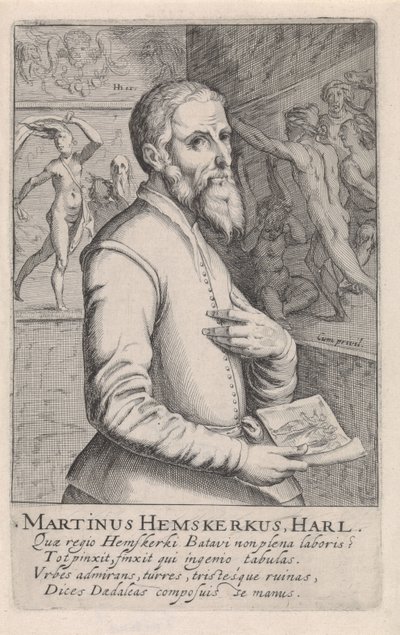 Portræt af Maarten van Heemskerck af Simon Frisius