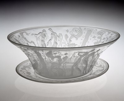Centerpiece Bowl, designet 1920, lavet 1929 (glas) af Simon Gate