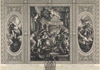 The Ceiling of the Banket House at Whitehall: The Union of the Crowns of England and Scotland af Simon Gribelin