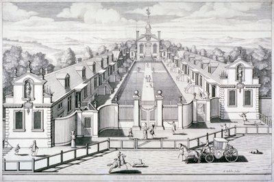 Trinity Almshouses, Mile End Road, Stepney, London, 1696. af Simon Gribelin
