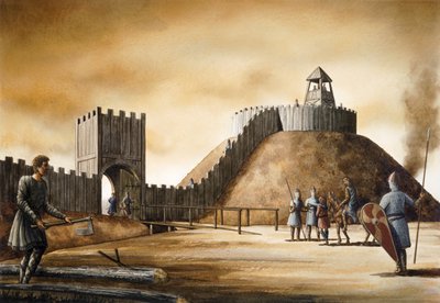 Pickering Castle, c11. århundrede, c1990-2010 af Simon Hayfield