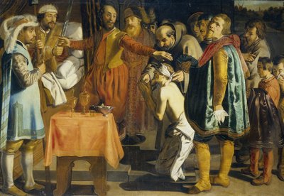 Willem III, greve af Holland, beordrede halshugning af fogeden i Zuid Holland, 1336 af Simon Henrixz (copy after)