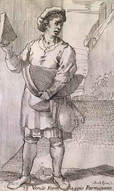 Arts of Bologna: sælger af parmesanost af Simon I Guillain