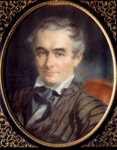Portræt af Prosper Merimee (1803-1870), forfatter, historiker og en fransk arkæolog. Maleri af Simon Rochart (1788 - 1872) af Simon Jacques Rochard