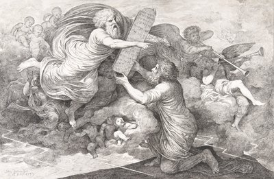Moses er de jødiske lovborde, 1773. af Simon Julien