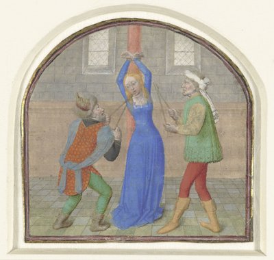 Sankt Appolonias martyrium af Simon Marmion
