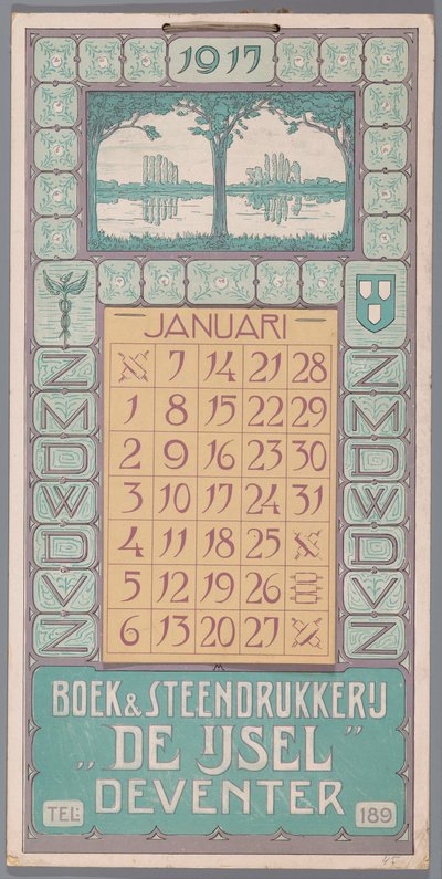 1917 kalender af Simon Moulijn