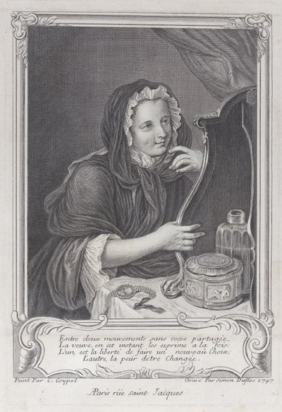 Den kokette enke, 1747., 1747. af Simon Nicolas Duflos