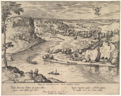 Flodlandskab med Mercury Abducting Psyche, ca. 1595. af Simon Novellanus