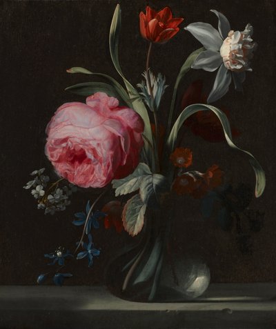 Blomster i en vase, ca. 1669 (olie på træ) af Simon Peeterz Verelst