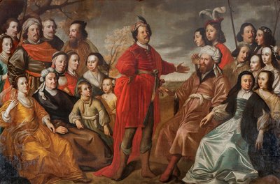 Det såkaldte Gröning-familieportræt, ca. 1663 (olie på lærred) af Simon Peter Tilemann