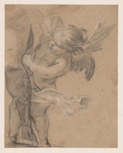 Engel ved benet af St. Rochus af Simon Vouet