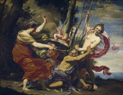 Fader Tid overvundet af kærlighed, håb og skønhed - Vouet, Simon (1590-1649) - 1627 - Olie på lærred - 107x142 - Museo del Prado, Madrid af Simon Vouet