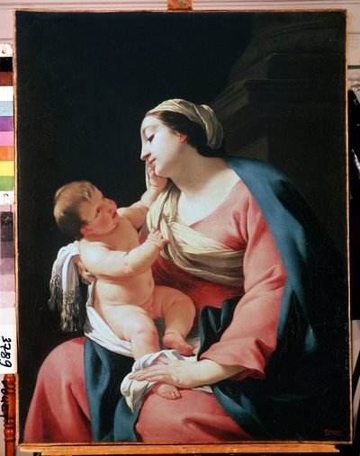 Jomfru og Barn (Jomfru og Barn). Maleri af Simon Vouet (1590-1649). Olie på lærred, 99,1 x 76,5 cm, begyndelsen af ​​1600-tallet. Fransk skole, barokkunst. Eremitagemuseet, Sankt Petersborg. af Simon Vouet