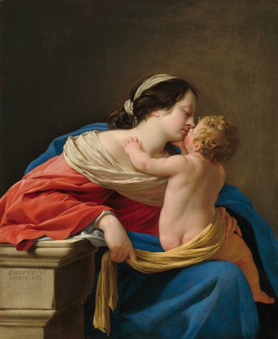 Madonna og barn af Simon Vouet