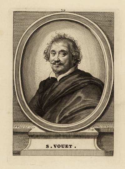 Portræt af Simon Vouet af Simon Vouet