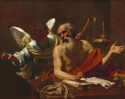 Sankt Hieronymus og englen af Simon Vouet