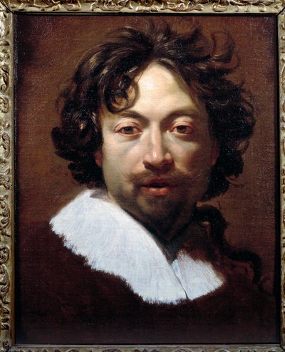 Selvportrætmaleri af Simon Vouet (1590-1649) ca. 1626-1627, 45x36 cm, Lyon, Museum of Fine Arts af Simon Vouet