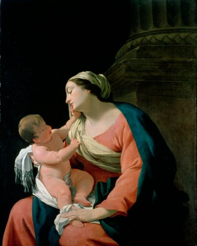 Jomfruen og søjlens barn, c1639-1640 af Simon Vouet