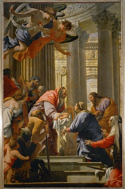 Præsentationen i templet af Simon Vouet