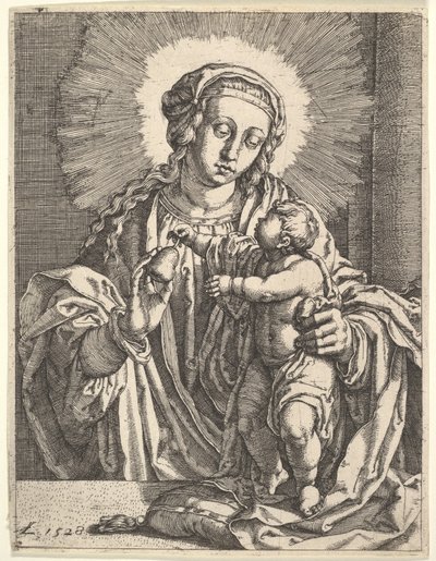 Jomfru og Barn. af Simon Wynhoutsz Frisius