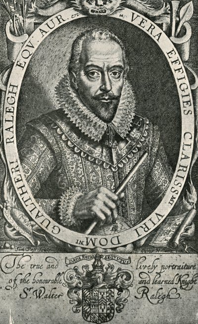 Sir Walter Raleigh, 1906. af Simon de Passe