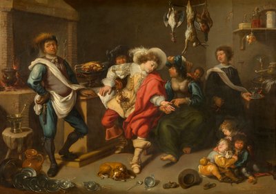 Gipsy (olie på kobber) af Simon de Vos