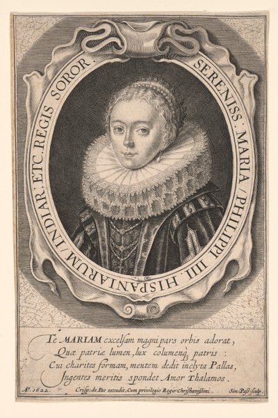 Maria af Østrig, infante af Spanien af Simon van de Passe