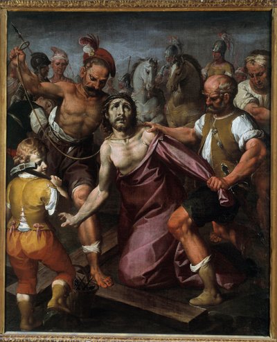 Kristus frataget sine klæder (olie på lærred, ca. 1615) af Simone Barabino