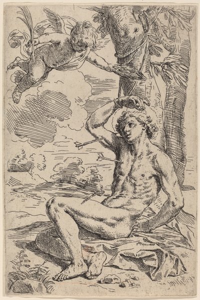 Sankt Sebastian af Simone Cantarini