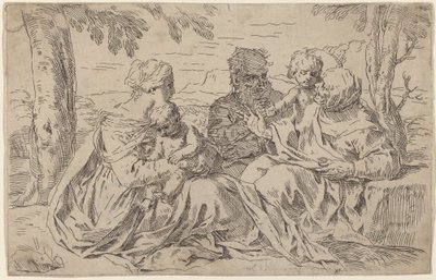 Den hellige familie af Simone Cantarini