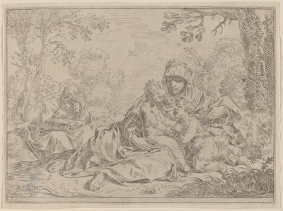 Den hellige familie af Simone Cantarini
