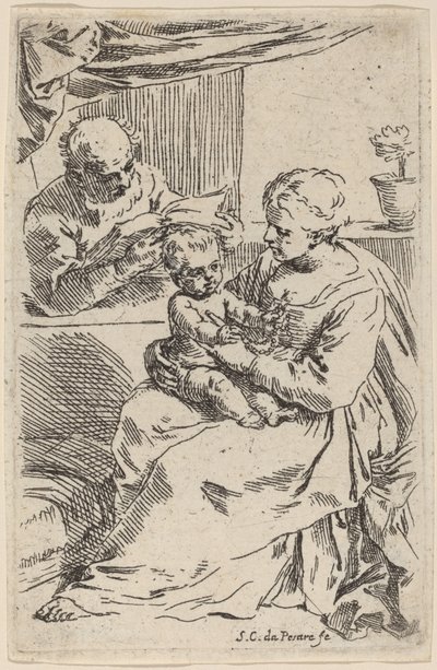 Den hellige familie af Simone Cantarini