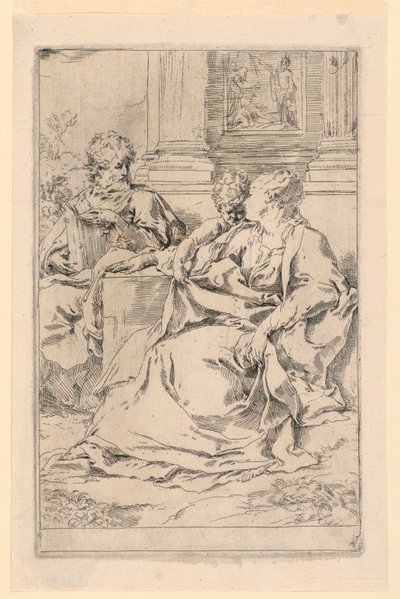 Den hellige familie af Simone Cantarini