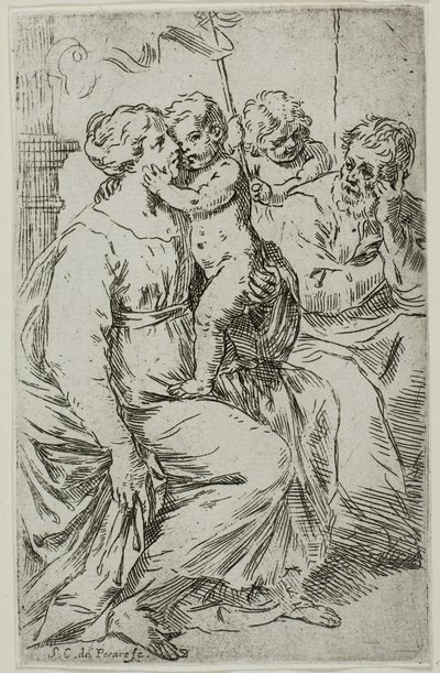 Den hellige familie af Simone Cantarini