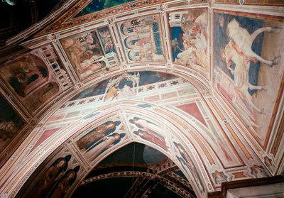 Episoder af Sankt Martins liv (Martins liv) - Maleri af Simone Martini (1280-1344) Fresco af Simone Martini