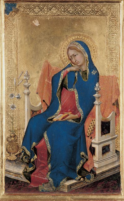 Mary, fra Orsini Polyptykon (tempera på panel) (se også 471172-5) af Simone Martini