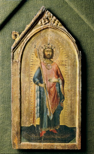 Portræt af Sankt Ladislaus, af Simone Martini, tempero på træ c.1326 af Simone Martini