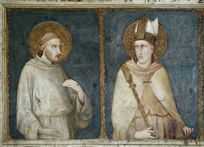 Sankt Frans af Assisi og Sankt Louis af Toulouse (Louis af Anjou af Simone Martini