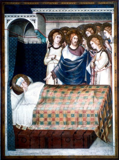 St Martins drøm, 1300-tallet. af Simone Martini