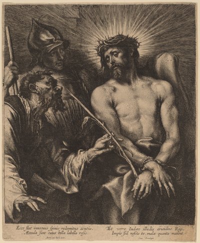 Kristus kronet med torner af Sir Anthony van Dyck and Lucas Emil Vorsterman