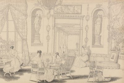 Album med 30 visninger i Tyrol og Italien: Circular Boudoir i Casino Pecori 10. oktober 1841 af Sir Charles D