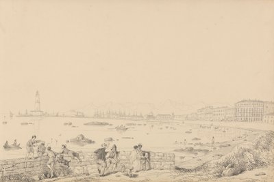 Album med 30 visninger i Tyrol og Italien: Leghorn, Villa Caprille - General View 1. september 1841 af Sir Charles D