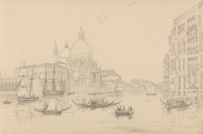 Album med 30 udsigter i Tyrol og Italien: Kirken St. Maria della Salute 10. nov. r 1840 af Sir Charles D