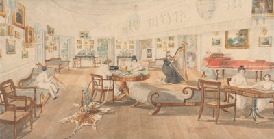 Sommerværelset i kunstnerens hus i Patna af Sir Charles D