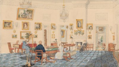Vinterrummet i kunstnerens hus i Patna af Sir Charles D