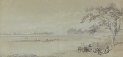 Vandudsigt nær Calcutta af Sir Charles DOyly